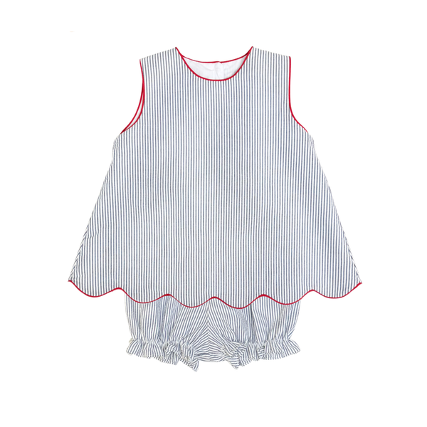 Sunday Set - Red/Royal Blue Stripe