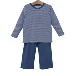 Miller Long Sleeve Pant Set - Blue Stripe