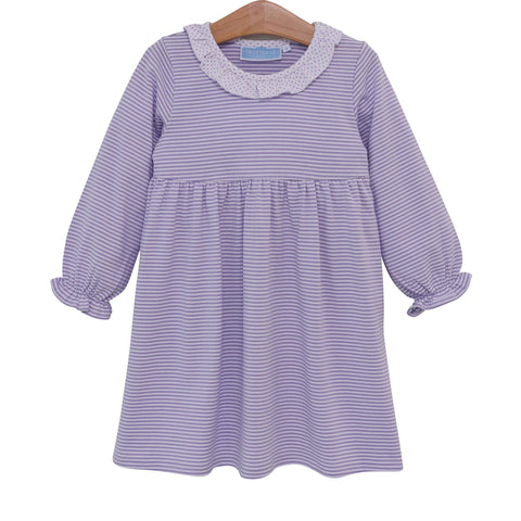 Georgia Dress - Lavender Stripe