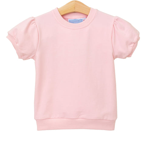 Landry Puff Sleeve Top- Light Pink