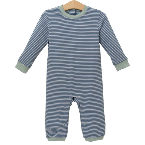 Miller Romper Blue Stripe/Sage