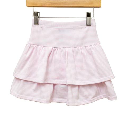Rosemary Skort - Light Pink Stripe