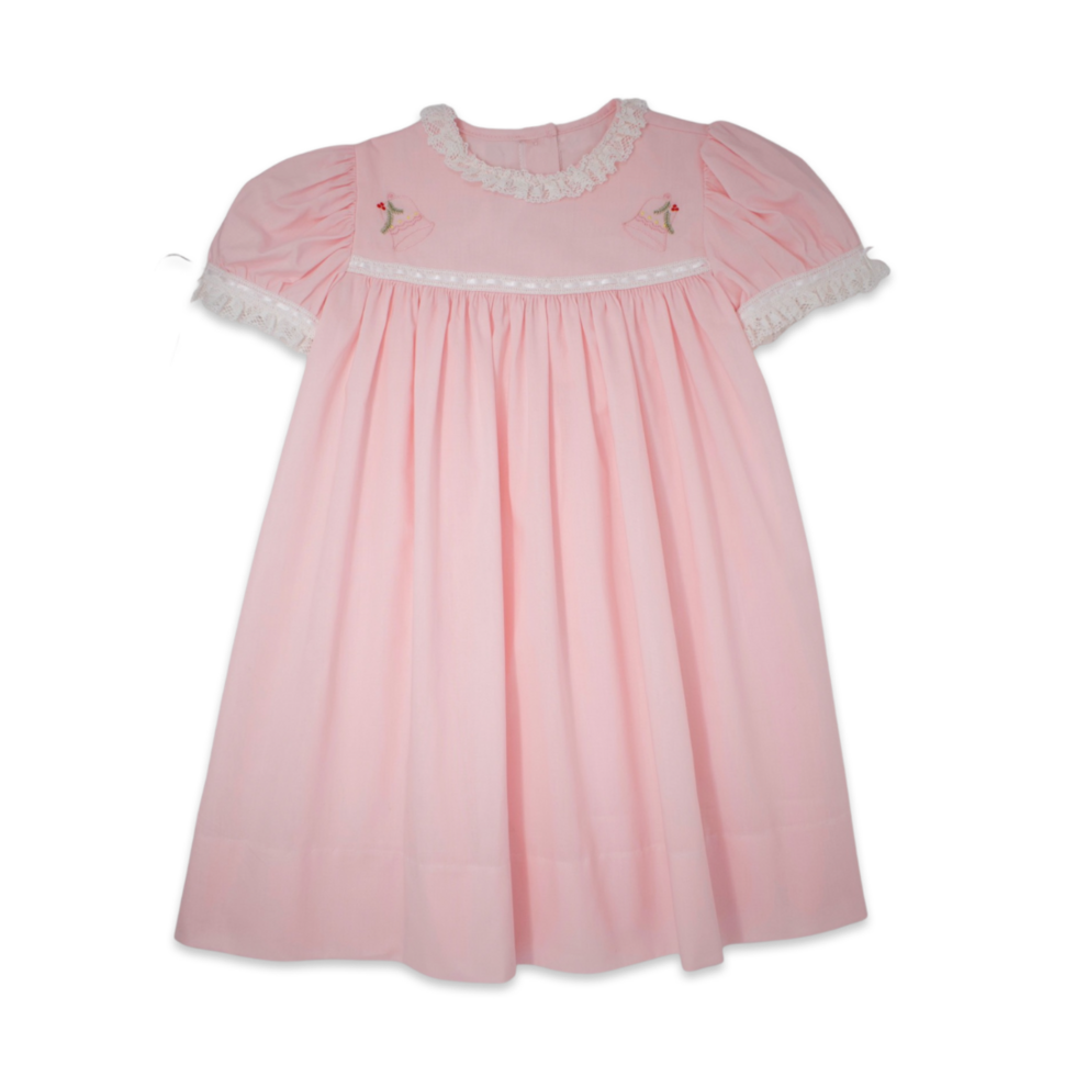 Tiny Town Dress - Pink Batiste