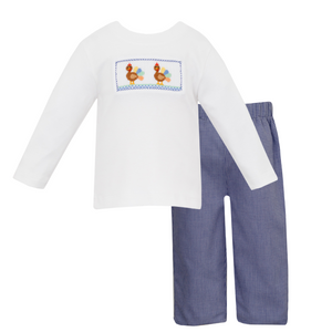 Smocked Turkey Pant Set