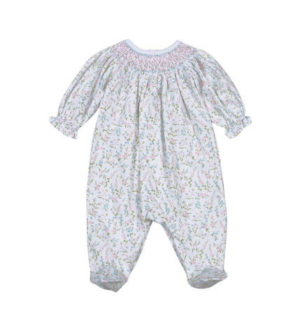 Vivian Floral Hand Smocked Footie (6-9M)