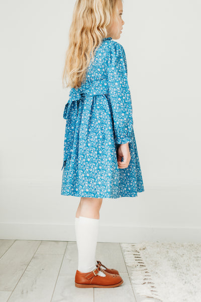 Claire Floral Navy Dress