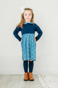 Claire Navy Pima Dress