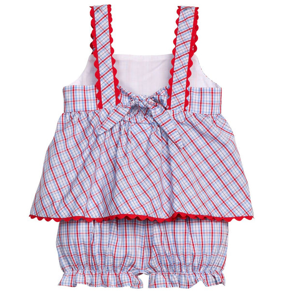 Evie Bloomer Set - Patriotic Plaid