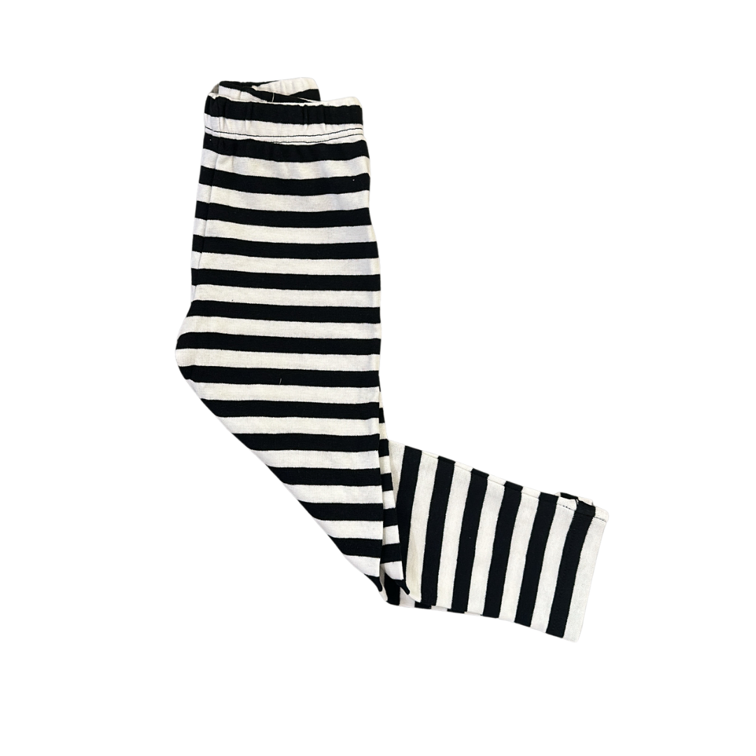 Black Wide Stripe Legging