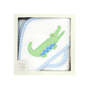 Blue Alligator Towel/Wash Cloth Set