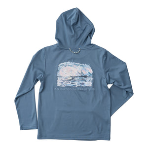 Pro Performance Hoodie T-shirt Bluefin