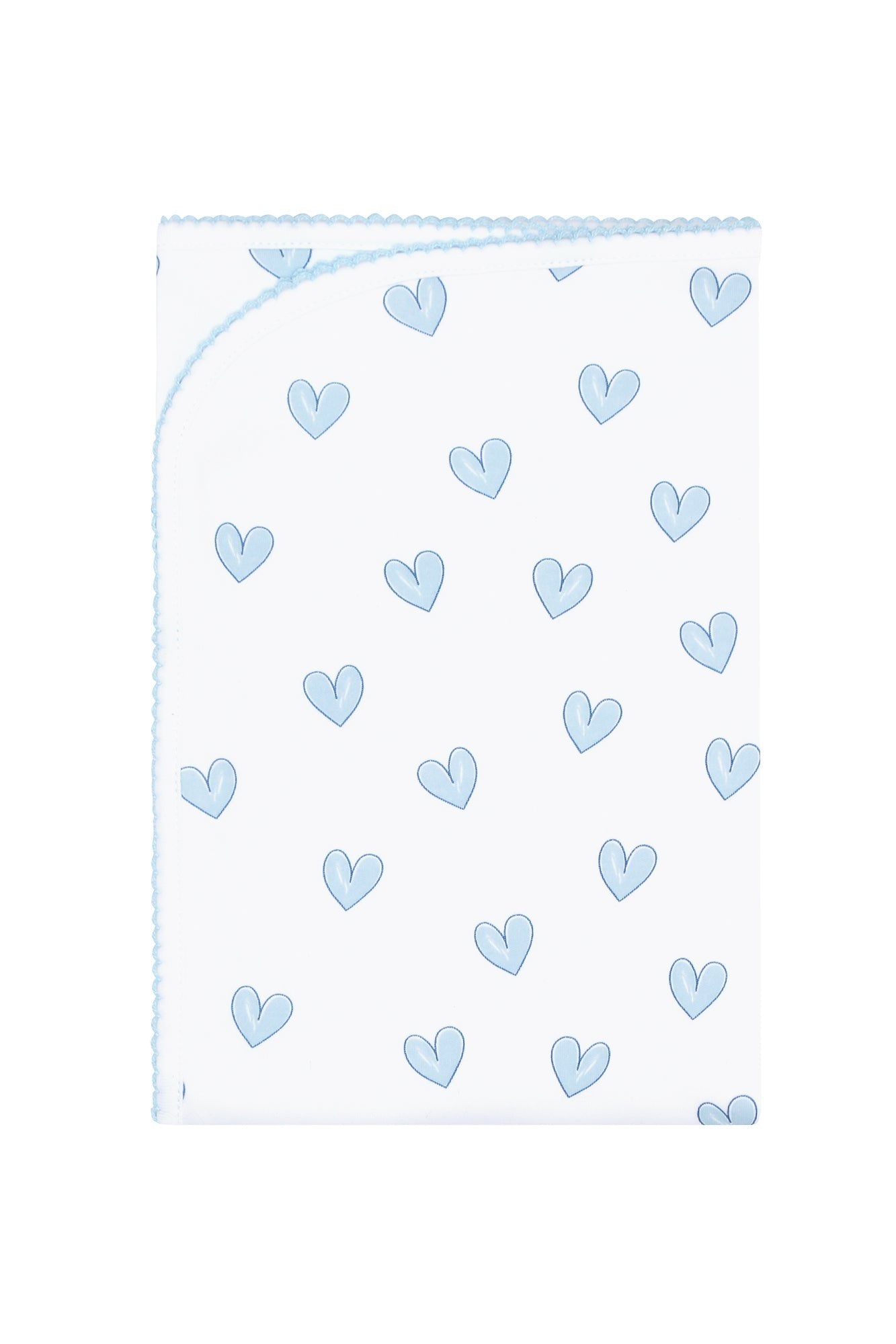 Blue Heart Print Blanket