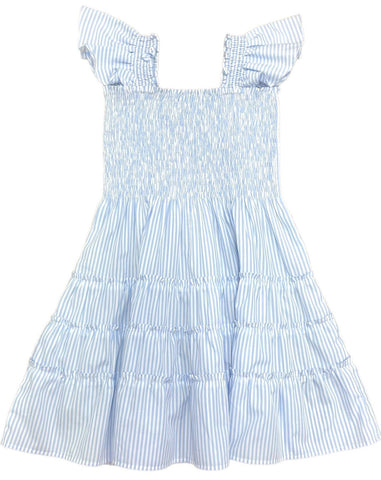 Charlotte Dress- Blue Stripe