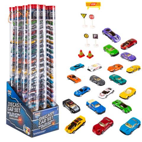 Diecast Car Tube Set