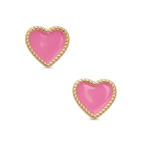 Heart Twist Stud Earrings