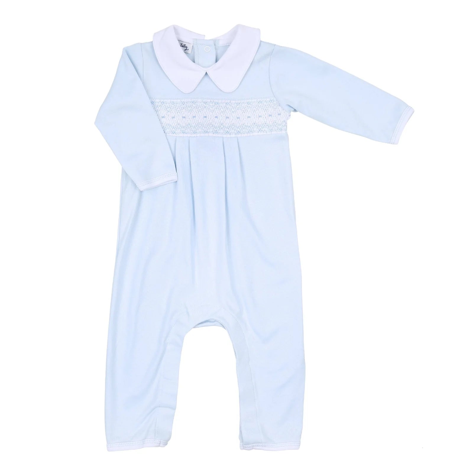 Freya & Finna Smocked Playsuit- Blue (12M)