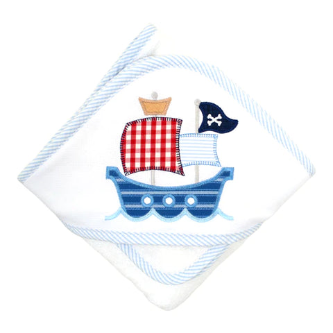 Pirate Hooded Towel and Washcloth Set