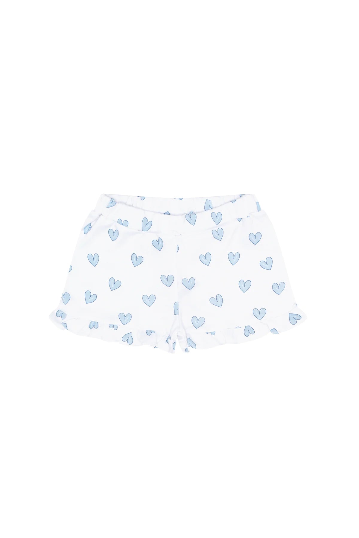 Blue Heart Print Shorts