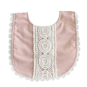 Olivia Bib - Pink Linen