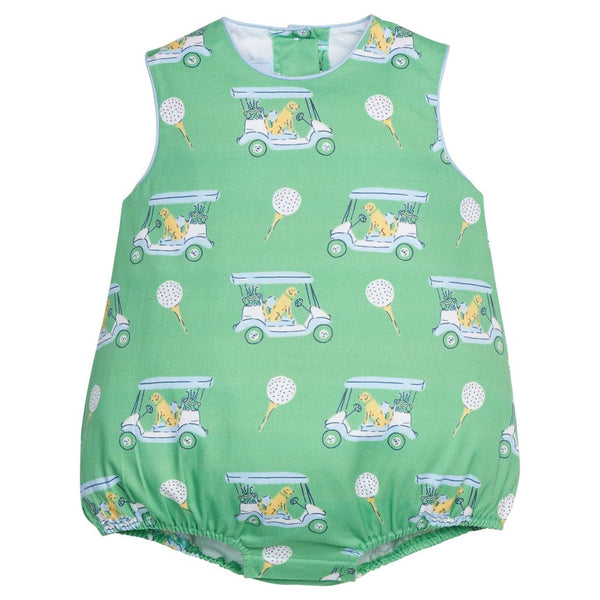 Round Neck Bubble - Blue Paws on Par (12M)