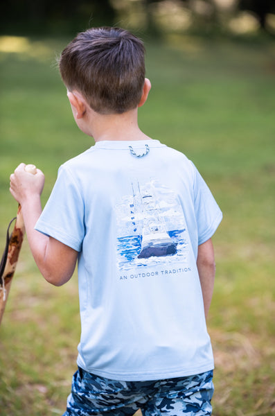 S/S Performance Tshirt- Powder Blue