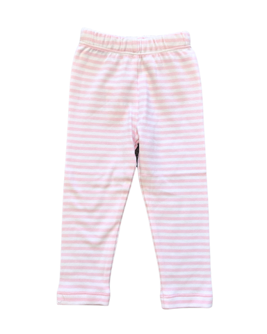 Light Pink & White Thin Stripe Legging
