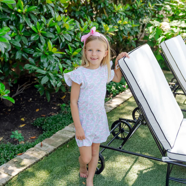 Rae Romper - Poolside Palms