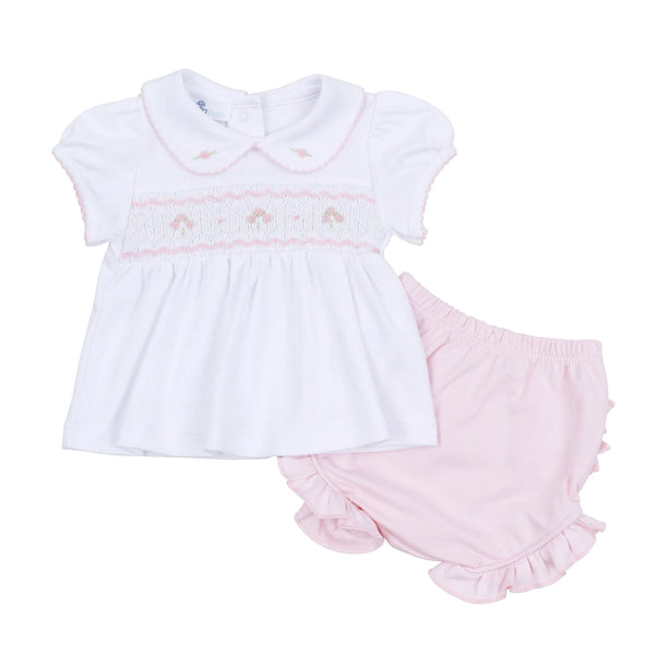 Lillian Smocked Ruffle Diaper Set
