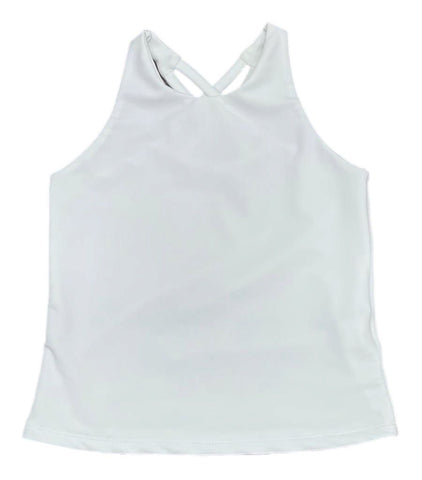 Athleisure Top - Cross Back White
