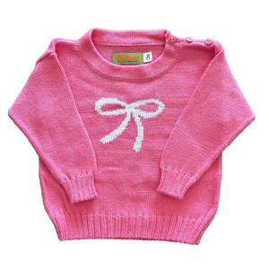 Crewneck Pink Bow Sweater