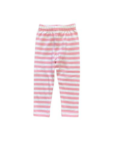 Bubblegum Pink & White Stripe Legging