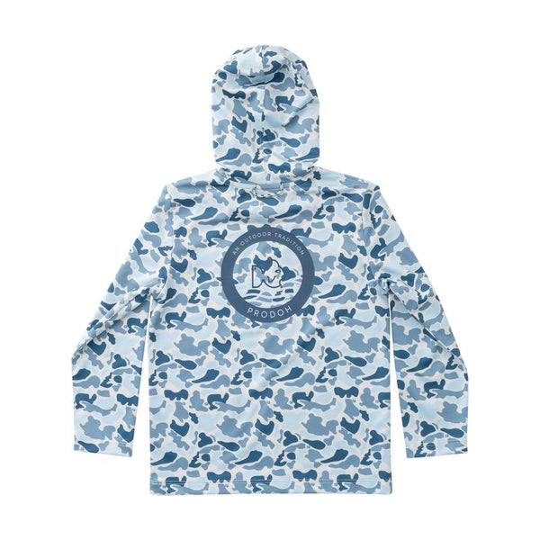 Pro Performance Hoodie T-shirt- Blue Break Point Camo