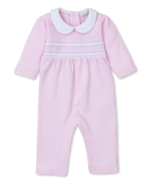 Pink Hand Smocked Playsuit (3-6M)