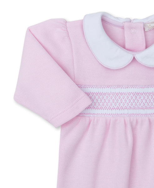 Pink Hand Smocked Playsuit (3-6M)