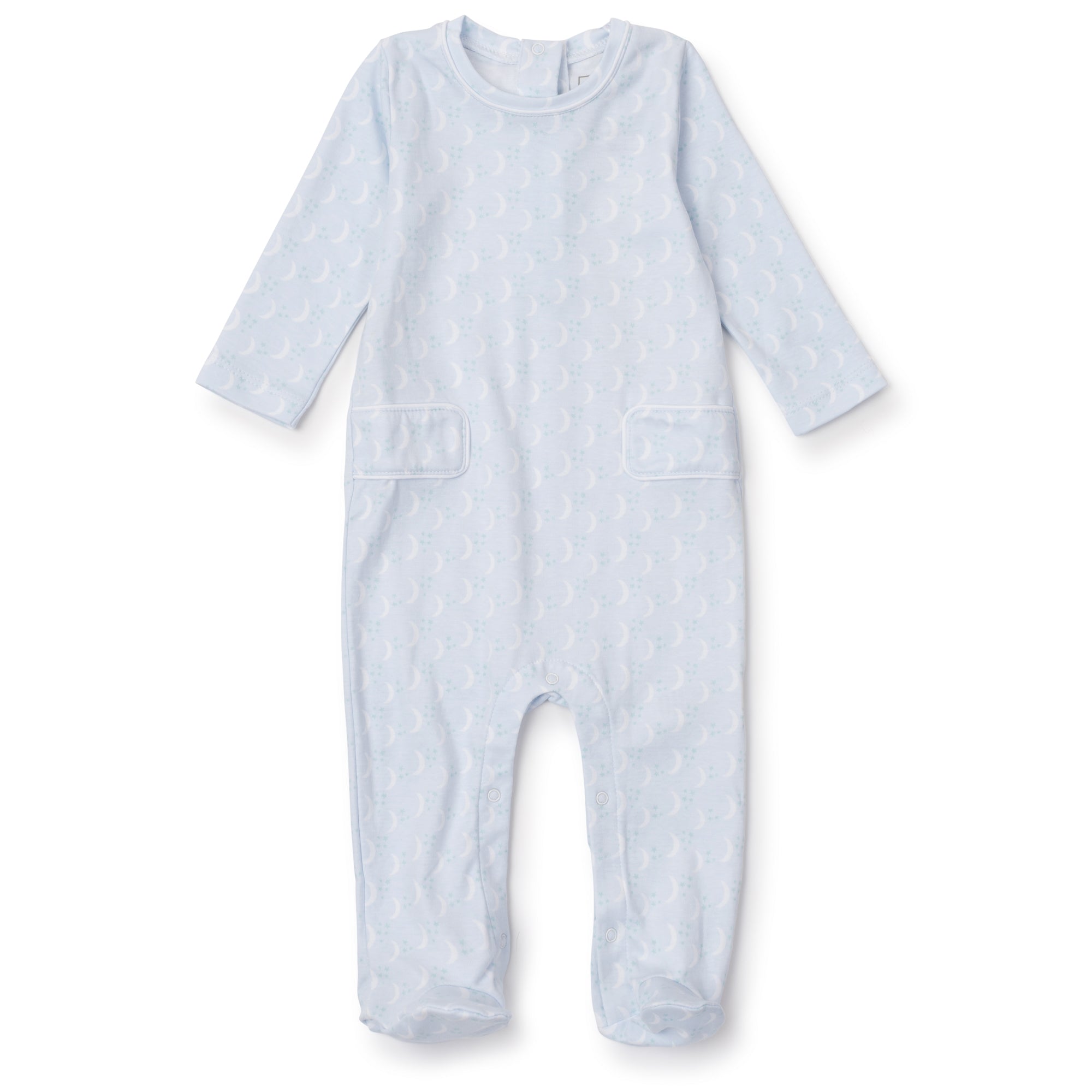 Preston Romper - Goodnight Moon Blue