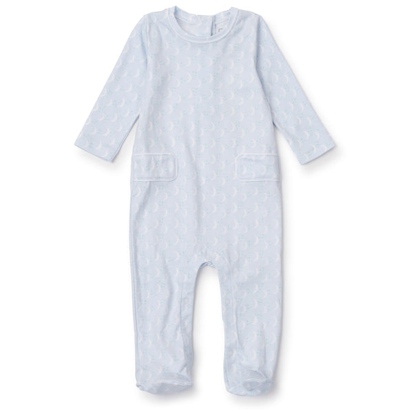 Preston Romper - Goodnight Moon Blue