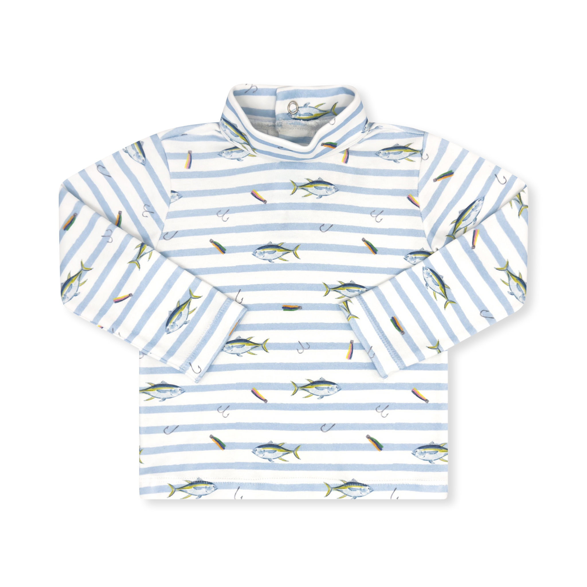 Fish Print Turtleneck