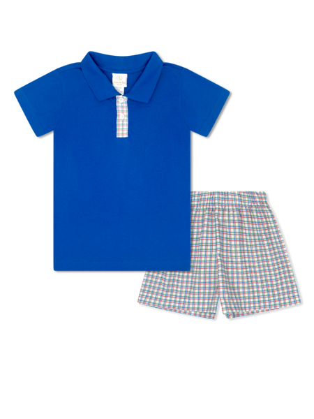 Porter Polo Set - Primary Plaid