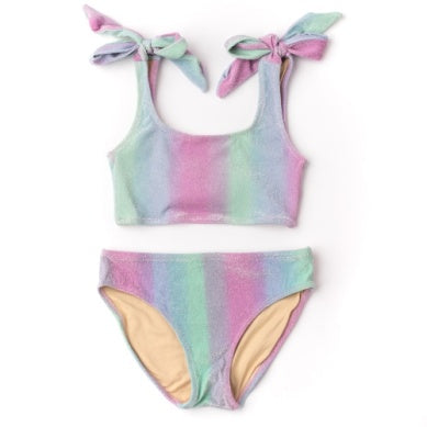 Shimmer Tie Bikini- Ocean Ombre