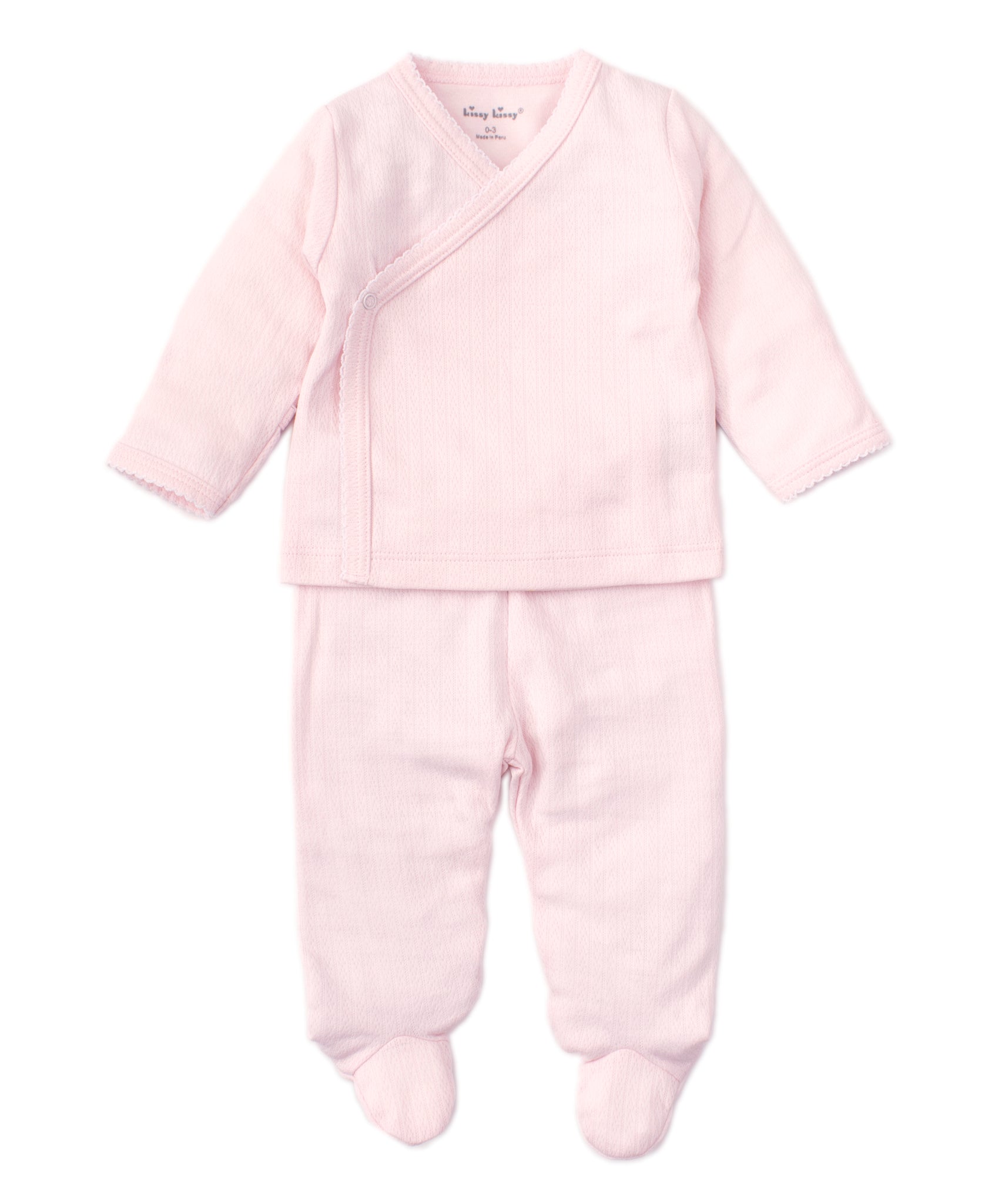 2 Piece Pink Pointelle Set