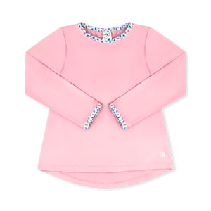 Taylor Pink L/S w/ Floral Trim