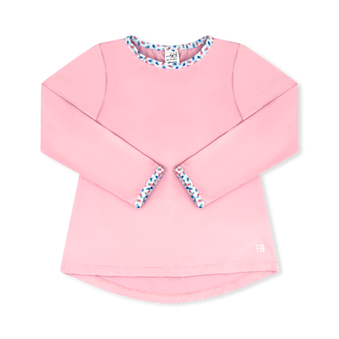 Taylor Pink L/S w/ Floral Trim