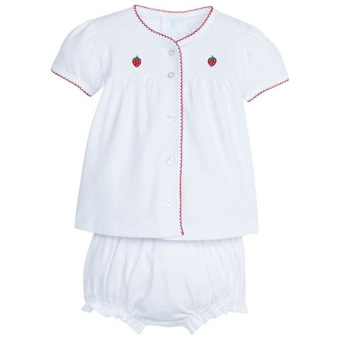 Pinpoint Layette Set- Strawberry