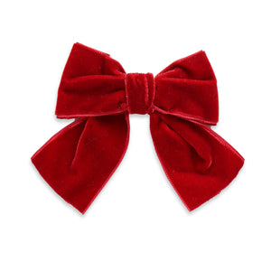 Big Velvet Sailor Bow - Red