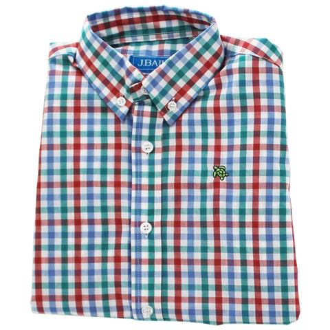 Button Down- Willow Plaid (8,10)