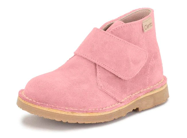 Pink Suede Velcro Boot