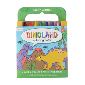 Carry Along Crayon and Coloring Book Set - Dinoland
