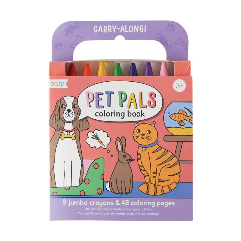 Carry Along Crayon and Coloring Book Set - Pet Pals