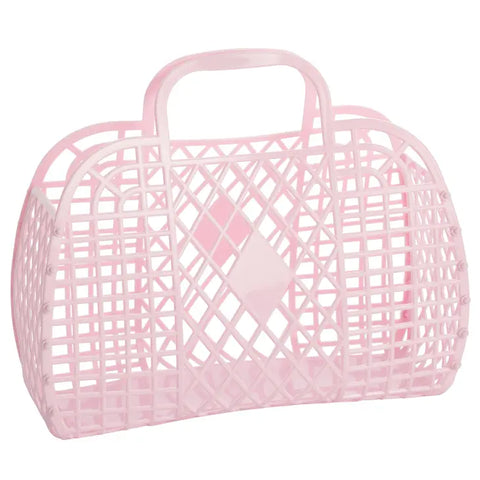 Large Retro Basket Jelly Bag - Pink