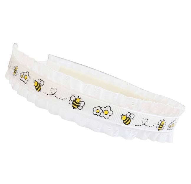 Honeybee Double Ruffle Ribbon Headband